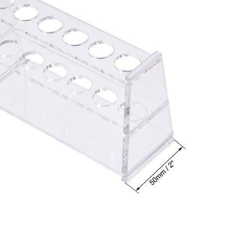 uxcell Acrylic Test Tube Holder Rack, Clear, 6 Wells for 10ml Centrifuge Tubes