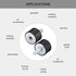 uxcell M8 Thread Male Female Rubber Mounts, Vibration Isolators, Shock Absorber 30mm x 20mm Black