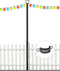 Queension 10FT Deck String Light Poles for Outdoor String Lights for Garden, Backyard,