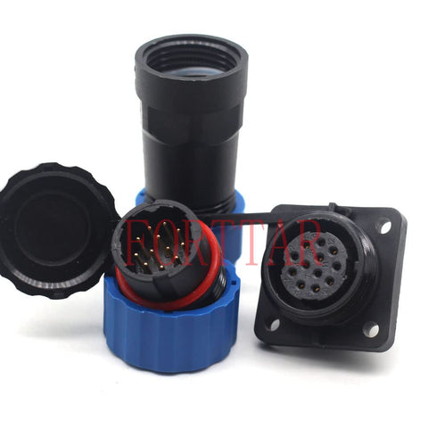SD20 Series 12 Pin Waterproof Connector, 12 Wire Aviation LED Industrial High Voltage Circular Connector, IP67