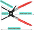 KIMISS Electrical Disconnect Pliers, Metal Soldering Plier Multi Function Wire Welding Clamp Pick Up Aid Tool For Automobile Maintenance Repairing Solder Splicing Wires
