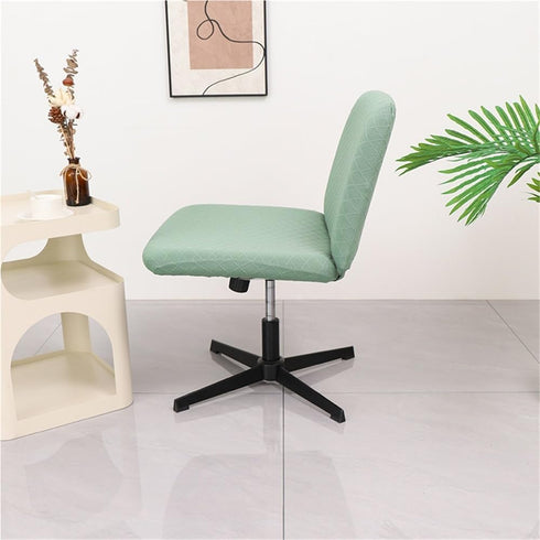 GHAKKE Armless Protector(09) Checkered Jacquard Criss Cross Chair Covers Stretch Chair Slipcovers Solid Color Office