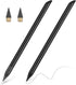 AUAUY 2PCS Metal Inkless Pencil, Reusable Everlasting Pencil with 2 Replaceable Nibs for Writing Drawing