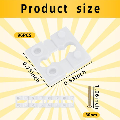 96 Pcs Switch and Receptacle Spacer for Loose Outlet Plug Fix - Outlet Spacers for Electrical Box - Electrical Extender Outlet Shims Light Switch Spacer with 30 Pcs Screws
