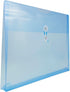 JAM PAPER Plastic Envelopes with Button & String Tie Closure, Blue, 12/Pack