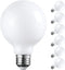TORCHSTAR G25 Globe Light Bulbs LED Dimmable, Round Frosted Vanity Light Bulb