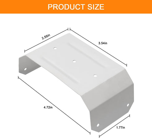 Downspout Adapter Gutter Pipe Clip Hidden Bracket Set of 2, 3x4, White