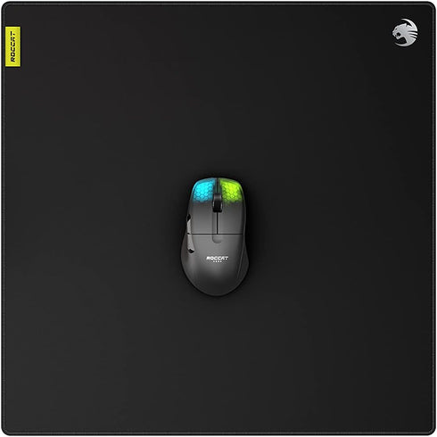 ROCCAT Sense Pro Square PC Gaming Mousepad, Non-Slip Rubber Back, Speed Military-Grade Fabric, Black