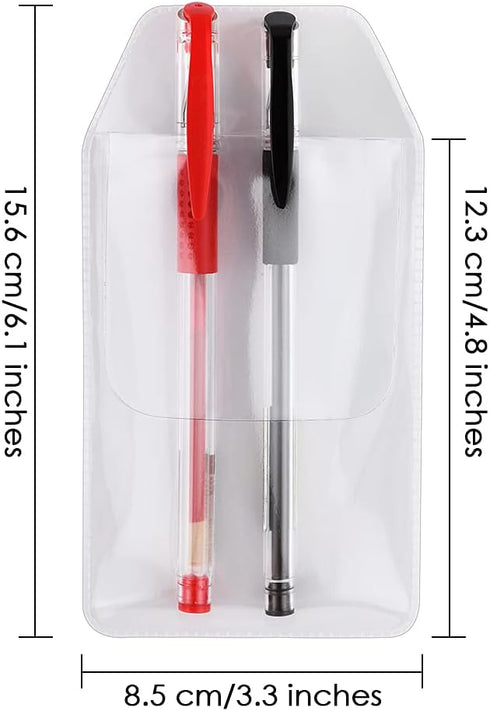 DS. DISTINCTIVE STYLE Shirt Pocket Protector - 10 Pieces PVC Pocket Protectors for School, Hospital, Office Supplies
