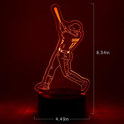 EXIGENT 3D Illuminated Baseball Lamp with Acrylic Design - Night Light