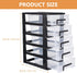 Cabilock Storage Drawers Desk Organizer with 5 Clear Plastic Drawers, Mini Storage Bin for Craft and Stationery
