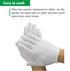 12 Pairs White Cotton Gloves - 7.5" Medium Size for Film, Coins, CD/DVD Handling