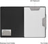 LHiDS Creative Magnetic Business Portfolio - A4 Padfolio Organizer with Clipboard, Card Holder, Grey