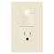 LIDER Matte Finish Lighted Combination Decorator Switch and Tamper-Resistant Receptacle with Screwless
