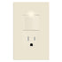 LIDER Matte Finish Lighted Combination Decorator Switch and Tamper-Resistant Receptacle with Screwless