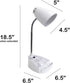 All The Rages 18.5" Creekwood Home Flexible Gooseneck Organizer Desk Lamp with Phone/iPad/Tablet Stand for Office