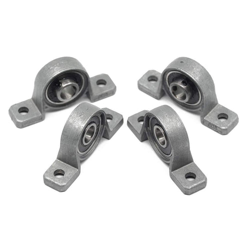 4PCs KP08 ID8mm Mounted Flange Pillow Block Bearings, Zinc Aluminum Alloy Support for 8mm Shaft
