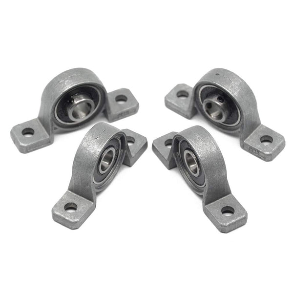 4PCs KP08 ID8mm Mounted Flange Pillow Block Bearings, Zinc Aluminum Alloy Support for 8mm Shaft