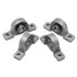 4PCs KP08 ID8mm Mounted Flange Pillow Block Bearings, Zinc Aluminum Alloy Support for 8mm Shaft