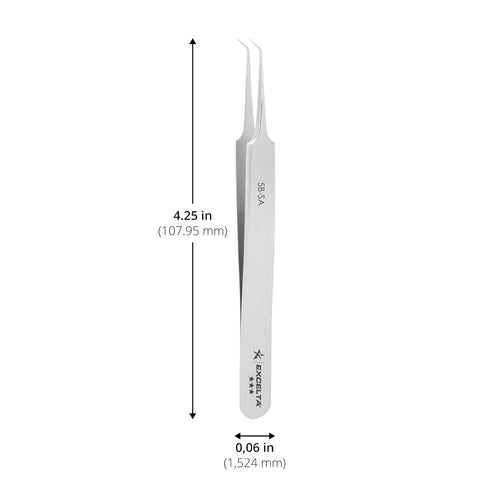 Excelta Tweezers - Anti-Magnetic Stainless Steel, Tapered Ultra-Fine Points for Microscopy Work