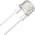 CHANZON 50 pcs 8mm White LED Diode Lights (Straw Hat Clear Transparent DC 3V 250mA) for Electronics Components
