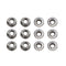 M10x1.5mm DIN6923 Serrated Flange Nuts 12 Pack 304 Stainless Steel Hex Lock Nuts for Industrial Construction