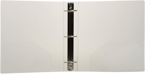 JAM PAPER Plastic 2 inch Binder, Smoke Grey, 3 Ring Binder