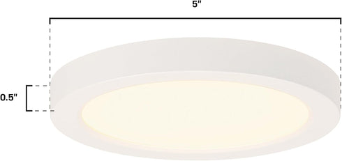 6111900 5 Inch 11 Dimmable Westinghouse Traditional One-Light, Watt LED Indoor Flush Mount Fixture with Color