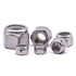 #10-24 (50 PCS) Stainless Steel Hex Locknuts – White Nylon Insert, Stainless Steel 304 Lock Nuts