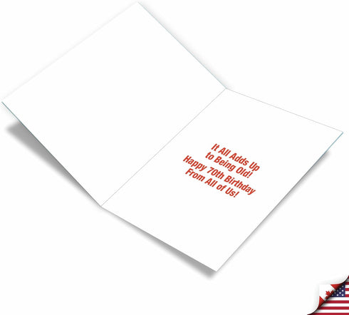 NobleWorks 70th Birthday Greeting Card - Jumbo (8.5 x 11 Inch) Fun Card for Milestone Birthdays