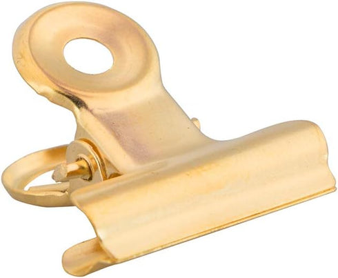 JAM PAPER Metal Bulldog Clips, Small, 22mm, Gold, 25/Pack
