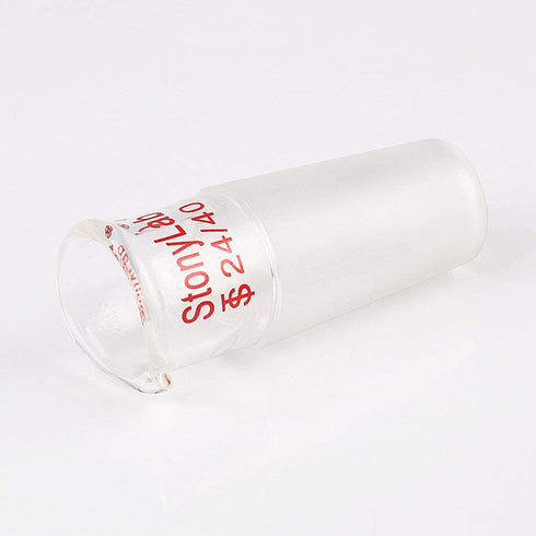 stonylab Glass Pour Out Adapter, Borosilicate Glass Liquid Pouring Adapter with 24/40 Ground Inner Joint