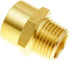 Joywayus 1/2" NPT Thread Female × 1/2" G Thread Male Brass Pipe Fitting Adapter