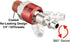 Industrial-Grade 1/4" Swivel Air Plug, 2-Pack 360 Swivel Steel Red Electrophoresis Plug, 1/4-Inch NPT Male Pre-Coated 18-Threads, Air Hose Fittings(Red) by RayMagic