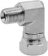 (2-PACK) 1501-02-04 Hydraulic Hose Adapter Fitting 1/8" Male (1/8"-27NPTF) × 1/4" Female Swivel 90° Elbow