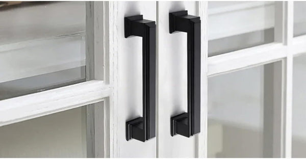 Aoleegatt American Style Zinc Alloy Thick Solid Door Handle Drawer Pull Black Gold