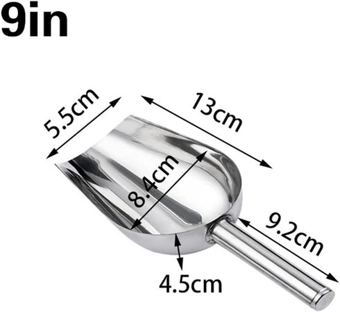 Generic 8-13Inch Commercial Flour(11in) Stainless Steel Ice Scraper Scoop Candy Bar Scoops Home Scooper Shovel Food
