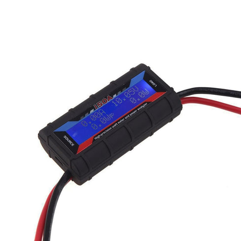 150A RC Watt Meter Analyzer, High Precision with Backlight LCD Screen for Voltage, Current, Power Measurement