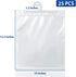 Hanging Storage Bags 24 Pack, Large Hook Clear Plastic Bags 10 x 12.5-inch for Classroom, Library and Pharmacy Use