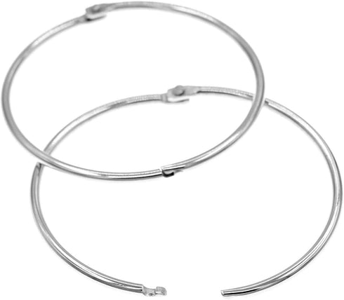 Coideal 3 Inch Extra Large Metal Book Rings, 10 Pcs Easy to Open and Close Loose Leaf Binder Rings, Silver