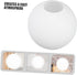80mm Frosted Glass Globe Lampshade round Ivory Pendant Lamp Shade Replacement for Ceiling Fan Wall Sconce Light