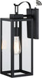 WISBEAM 17.75in Large Size Dusk to Dawn Wall Sconce for House, Black