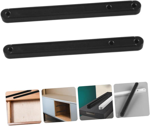 2pcs Kisangel Side Mount Drawer Slides with Wheels for Cabinet Wardrobe Bedside Dresser Track Guide Replacement Parts