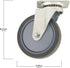 Titan 5" Gray Thermoplastic Rubber (TPR) Swivel Caster, 350-lb. Capacity