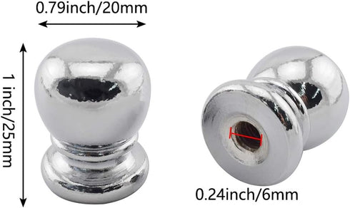 2-pack 6 Inch Lamp Shade Harp Holder Horn Frame Bracket with Light Base and Ball Finial DIY Lighting Replacement