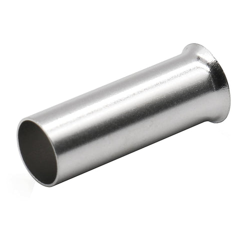 Baomain 100-Pack AWG 6/16mm² Long: 18mm Copper Crimp Connectors – Non-Insulated Ferrule Pin Terminals
