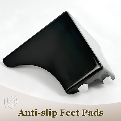 Generic 1Pcs 4inch Quiet(Black,10cm/4in) Stainless Steel Cabinet Legs | Replacement Feet for TV Stand Coffee Table |