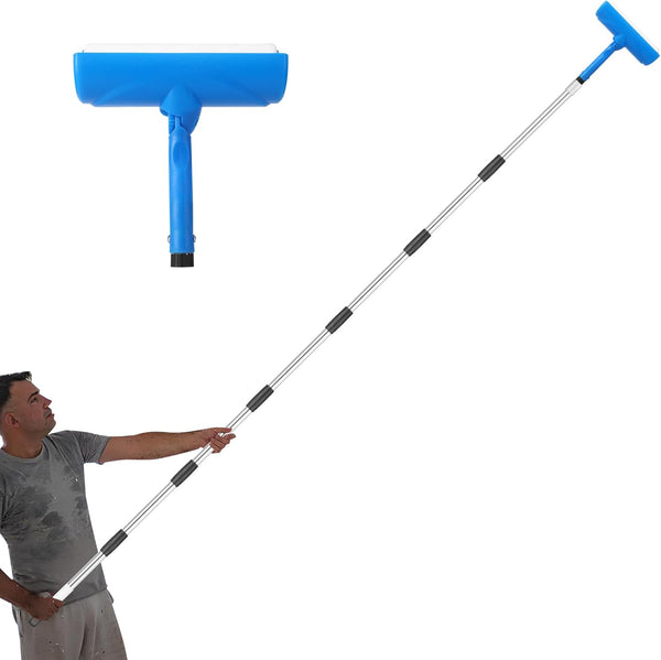 Woxnoc Ceiling Paint Roller No Drip Kit,9FT Extension Pole Included 10 Inch Ceiling