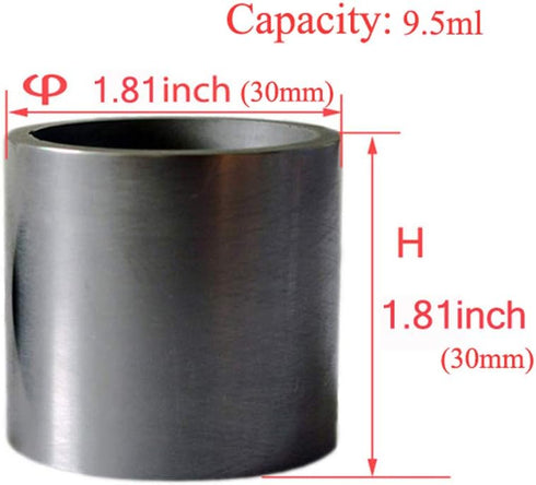 Gold Silver Copper Smelting Graphite Crucible Cup with Lid Lab Supply (30X30MM)