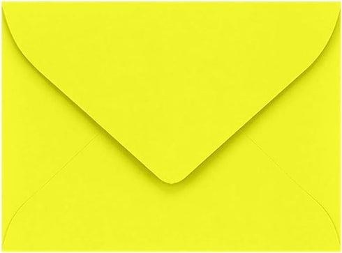LUXPaper #17 Mini Envelopes, 2 11/16" x 3 11/16", Citrus Yellow, 80lb. Text, 50 Qty.